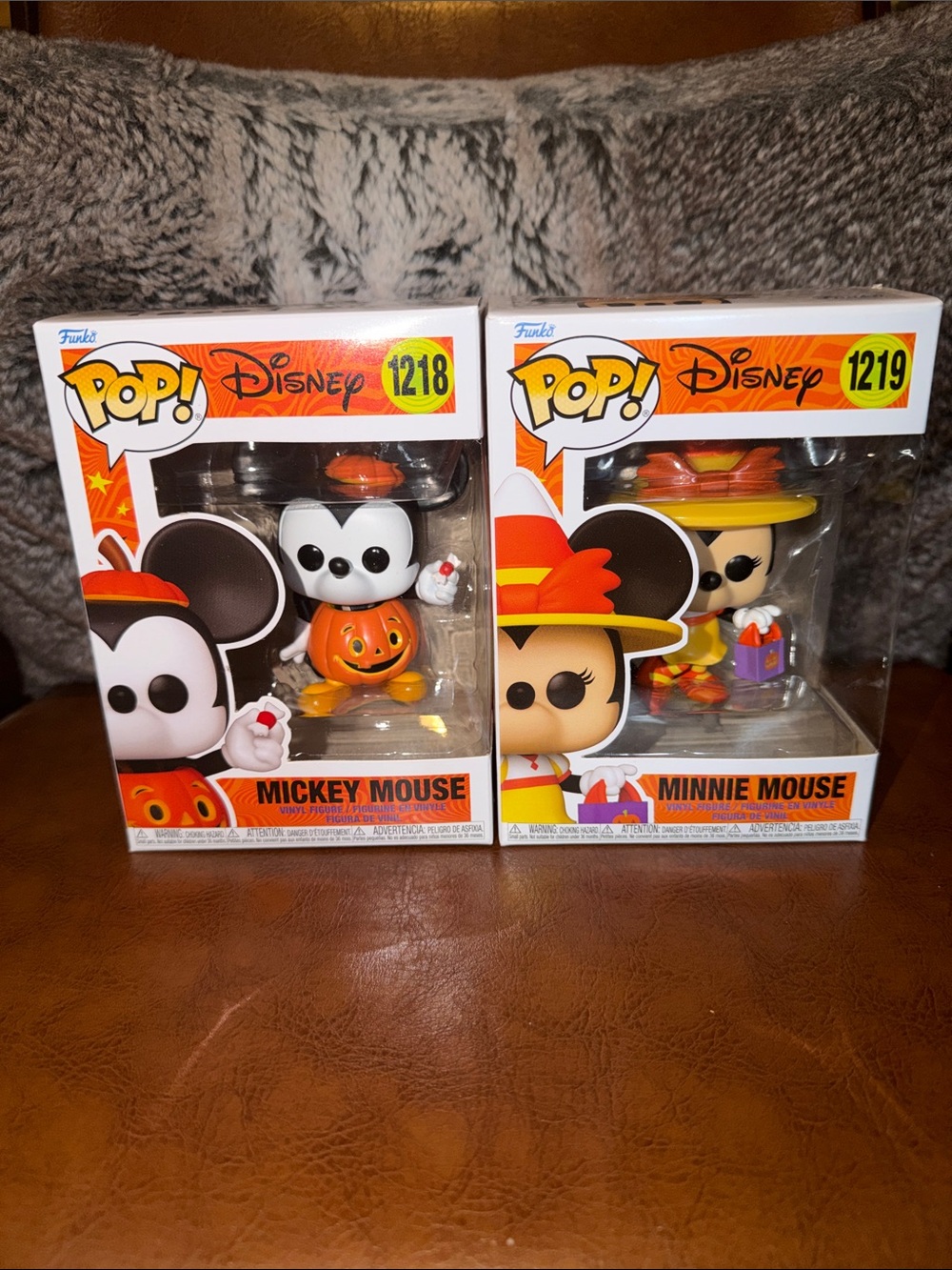 Funko Mickey & Minnie Orange Halloween Pop! Set